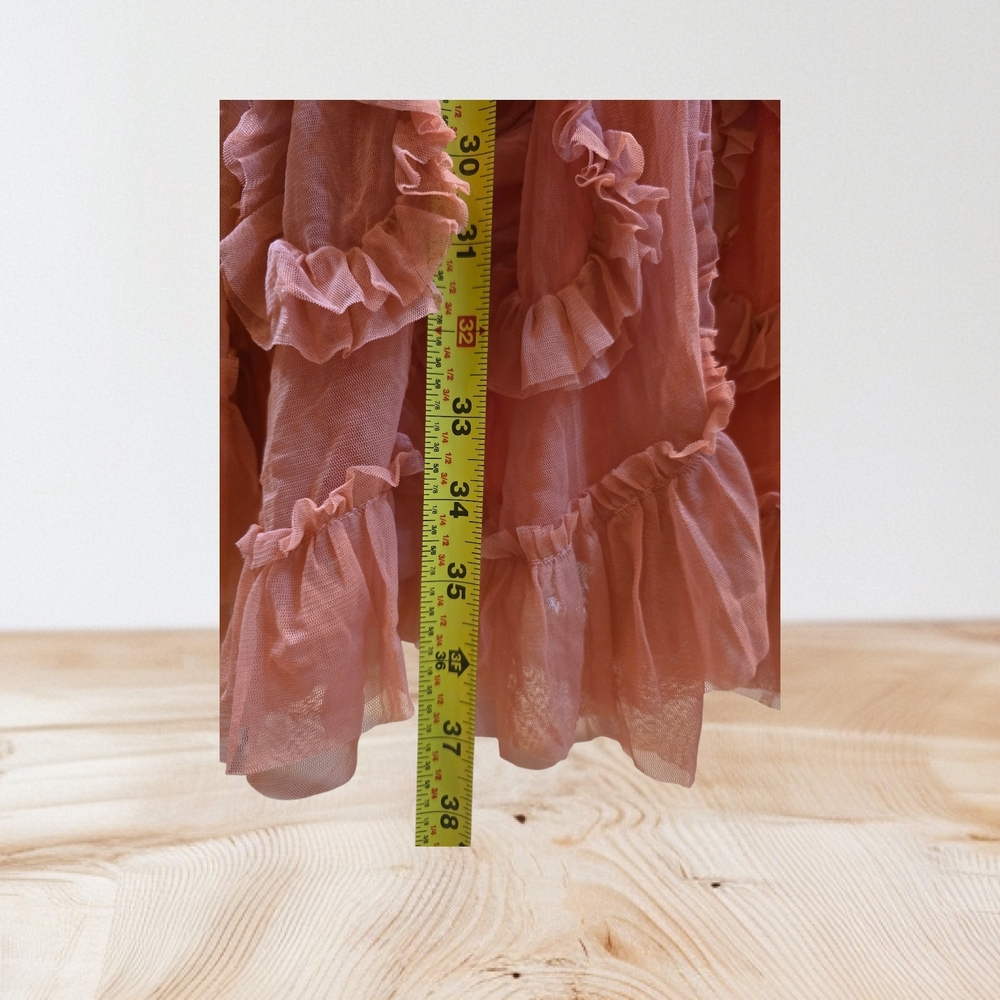 Anthropologie Coral Ruffled Maxi Skirt - Picture 6 of 6